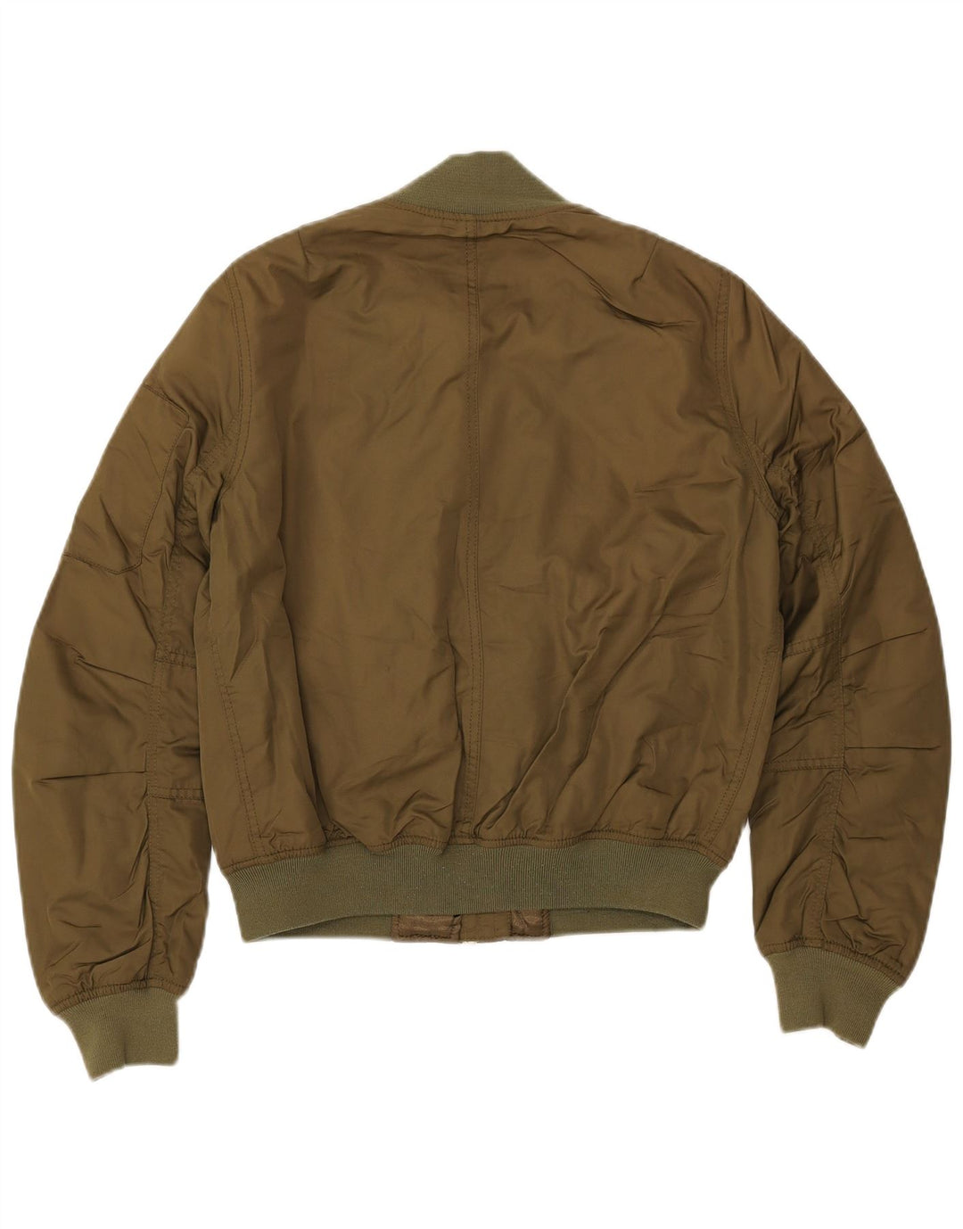 TOPSHOP Womens Oversized Bomber Jacket UK 10 Small  Khaki Polyester