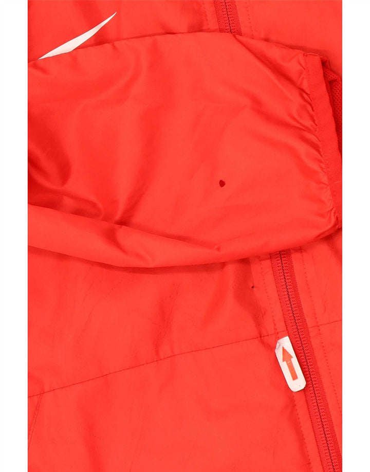 Nike Mens Hooded Rain Jacket UK 40 Large Red Polyester