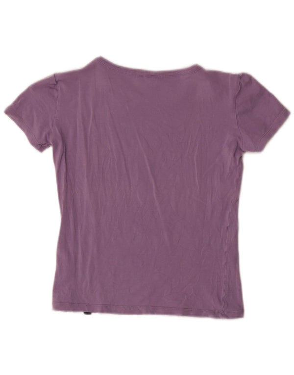 Calvin Klein Jeans Womens T-Shirt Top UK 10 Small Purple