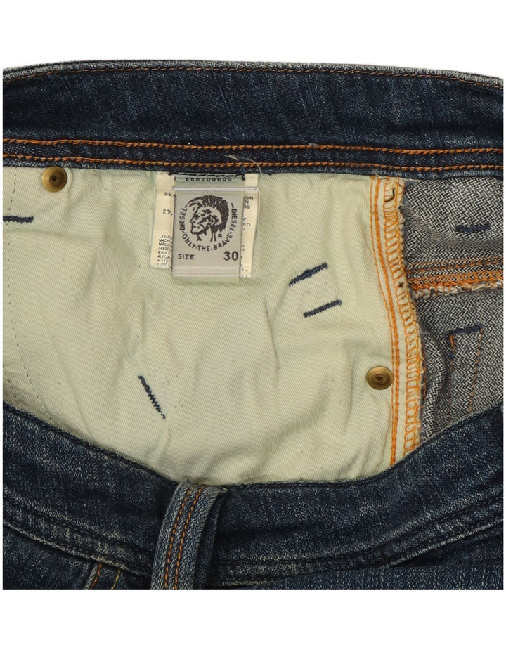 Diesel Mens Straight Jeans W30 L33 Blue Cotton