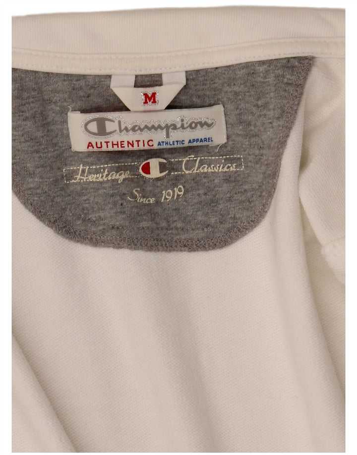 Champion Womens Heritage Classics Tracksuit Top Jacket UK 14 Medium White