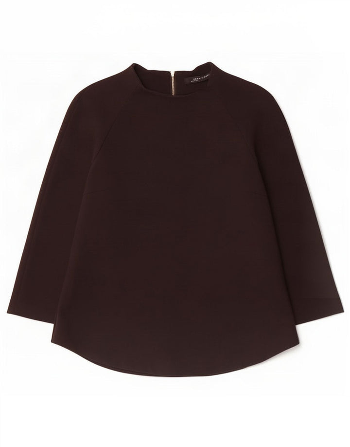 Zara Womens Top 3/4 Sleeve UK 14 Large Black