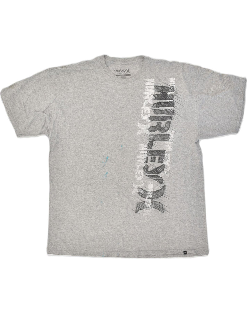 HURLEY Mens Regular Fit Graphic T-Shirt Top  2XL Grey Cotton | Vintage Hurley | Thrift | Second-Hand Hurley | Used Clothing | Messina Hembry 