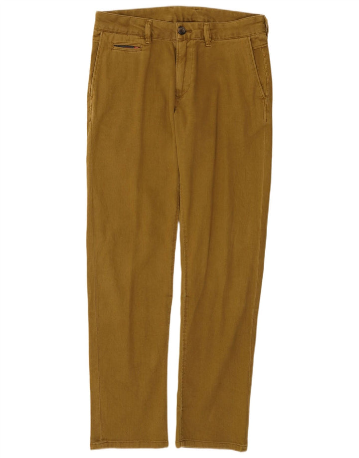 Diesel Mens Regular Chino Trousers W29 L31 Khaki Cotton
