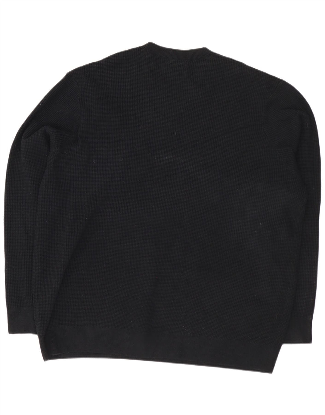 Marks & Spencer Mens Crew Neck Jumper Sweater 3XL Black Cotton