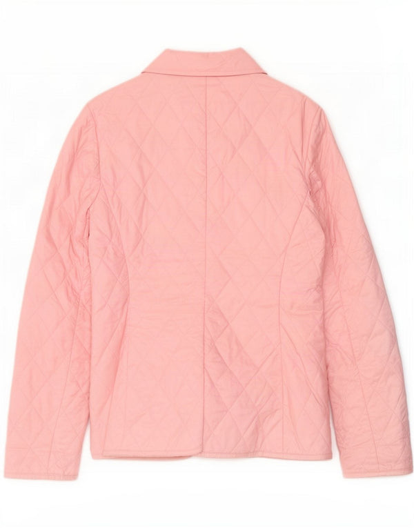 Marks & Spencer Womens Quilted Jacket UK 10 Small Pink Polyester