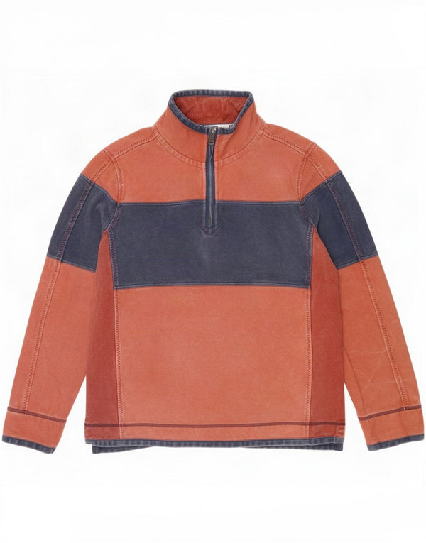 Fat Face Mens The Airlie Zip Neck Sweatshirt Jumper Medium Red Colourblock