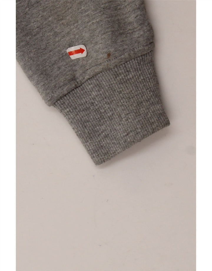 THE NORTH FACE Mens Graphic Hoodie Jumper Small Grey Colourblock Cotton