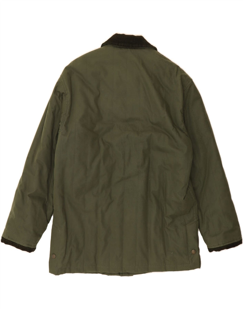 VINTAGE Mens Windbreaker Jacket UK 38 Medium Green Colourblock Polyester Vintage Vintage and Second-Hand Vintage from Messina Hembry 