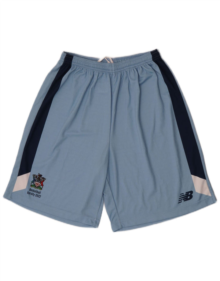 New Balance Mens Sport Shorts Small Blue Colourblock Polyester