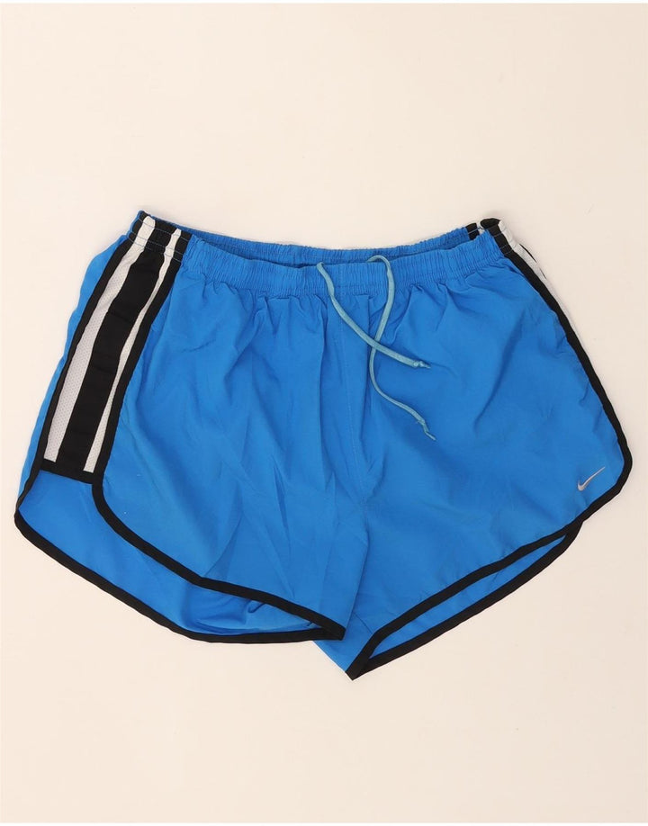 NIKE Womens Dri Fit Sport Shorts UK 14 Medium Blue Vintage Nike and Second-Hand Nike from Messina Hembry 