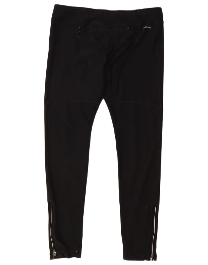Nike Womens Dri Fit Leggings UK 16 Large  Black Polyester