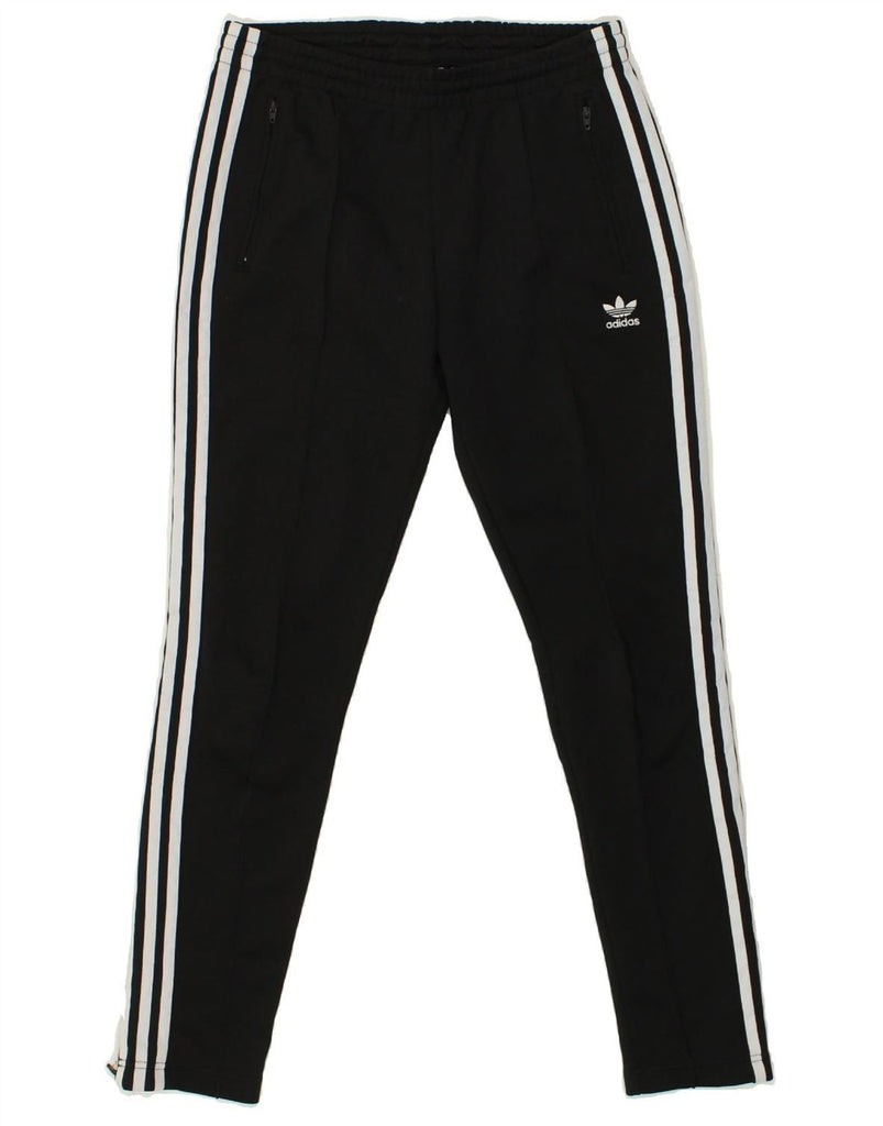 ADIDAS Womens Tracksuit Trousers UK 10 Small Black Cotton | Vintage Adidas | Thrift | Second-Hand Adidas | Used Clothing | Messina Hembry 