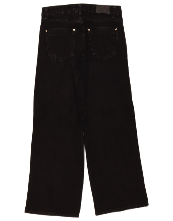 Zara Womens Wide Leg Jeans EU 36 XS W26 L26 Black Cotton