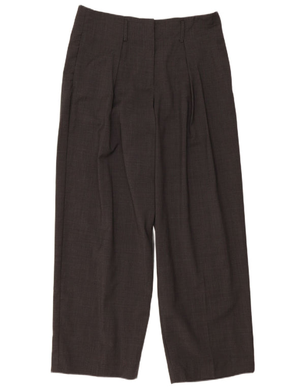 Massimo Dutti Womens High Waist Suit Trousers EU 40 Medium W30 L29 Grey