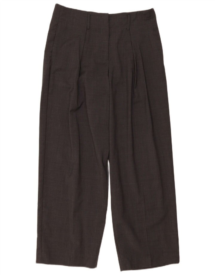 Massimo Dutti Womens High Waist Suit Trousers EU 40 Medium W30 L29 Grey