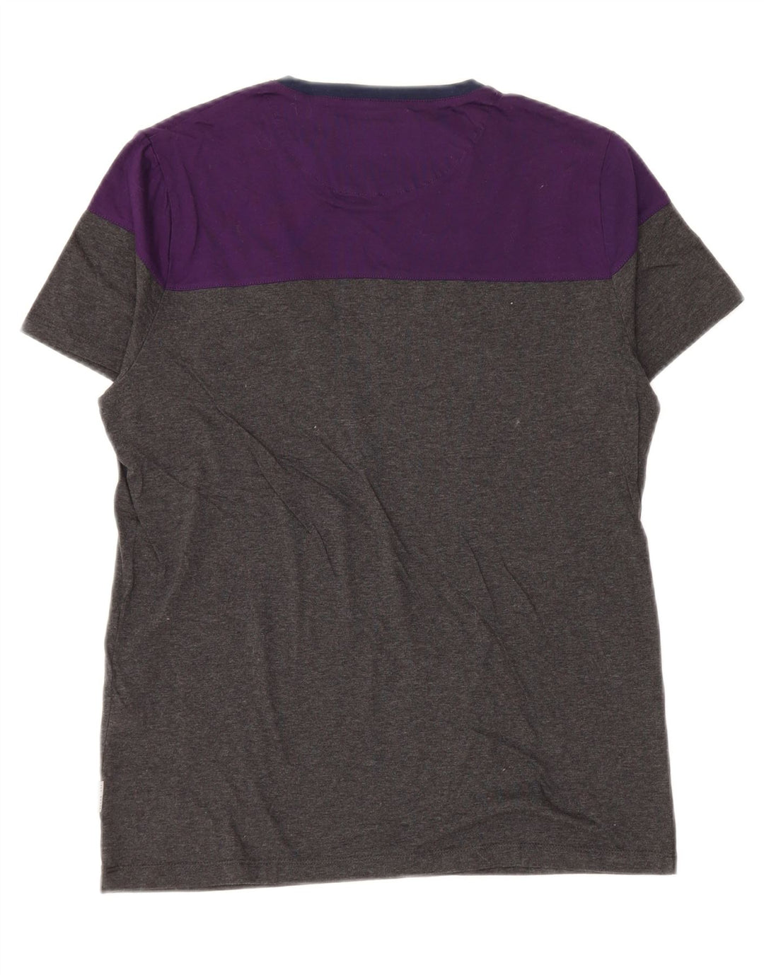 Ted Baker Mens T-Shirt Top Size 3 Medium Grey Colourblock Cotton