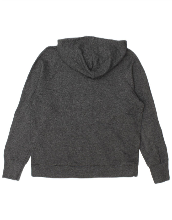 Champion Womens Graphic Hoodie Jumper UK 14 Medium Grey Flecked