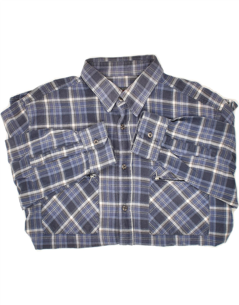 SEA BARRIER Mens Shirt XL Blue Check Cotton | Vintage Sea Barrier | Thrift | Second-Hand Sea Barrier | Used Clothing | Messina Hembry 