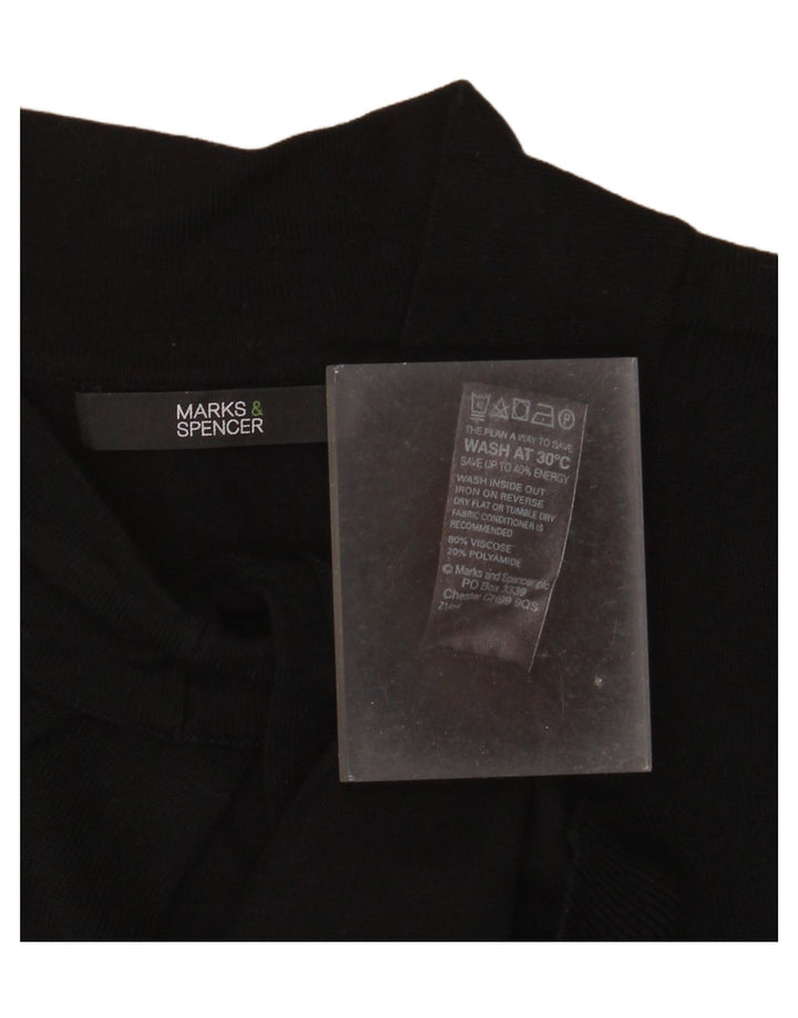 Marks & Spencer Womens Turtle Neck Jumper Sweater UK 14 Medium Black