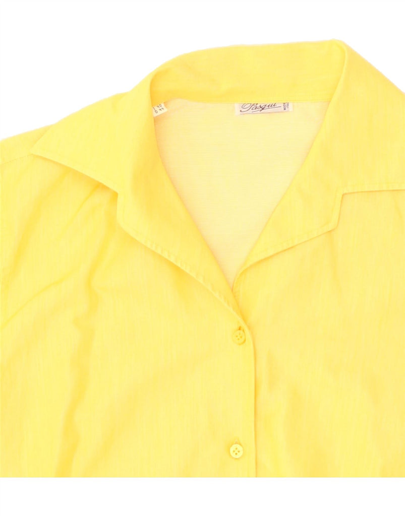 VINTAGE Womens Shirt IT 48 XL Yellow Cotton | Vintage Vintage | Thrift | Second-Hand Vintage | Used Clothing | Messina Hembry 