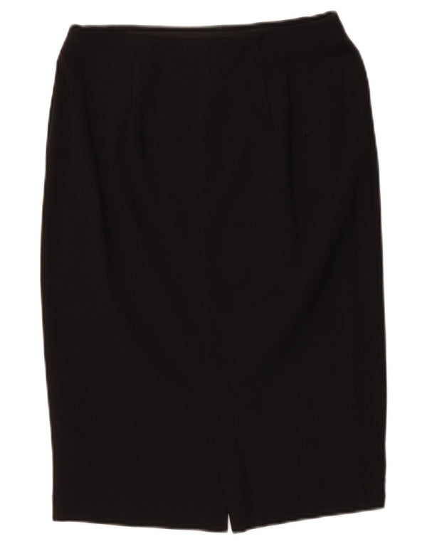 Marks & Spencer Womens Pencil Skirt UK 8 Small W27 Black Viscose