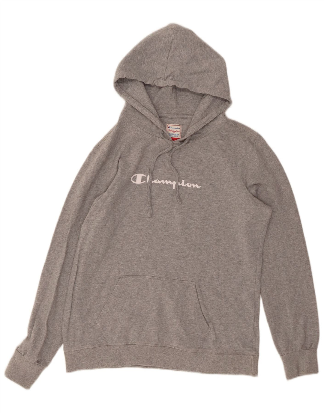 CHAMPION Womens Heritage Fit Graphic Hoodie Jumper UK 14 Large Grey