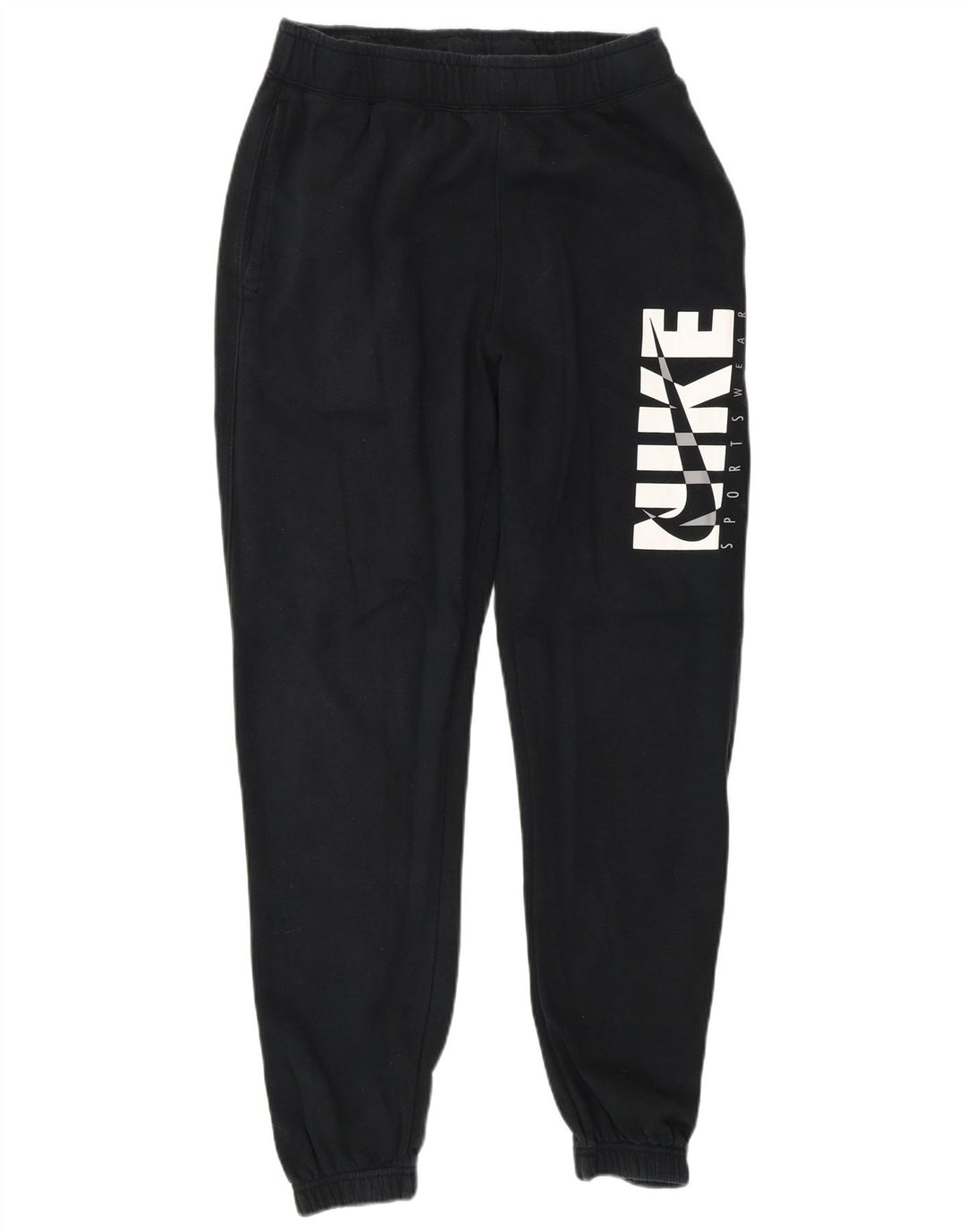 Nike Mens Graphic Tracksuit Trousers Joggers Small  Black Cotton