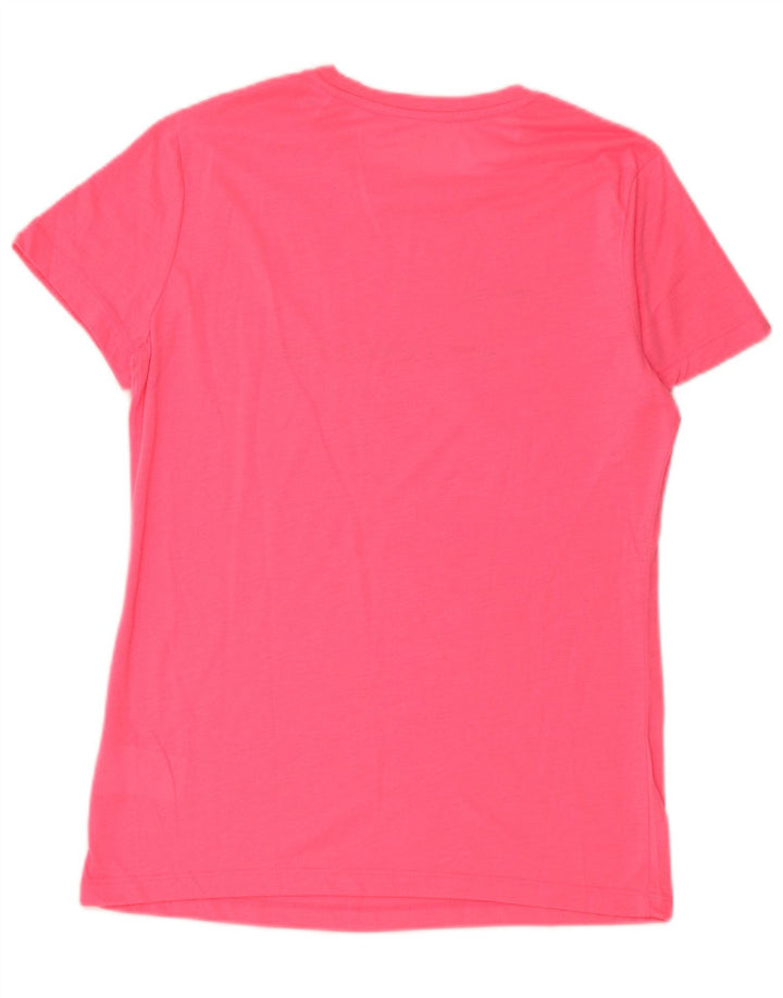 REEBOK Womens Graphic T-Shirt Top UK 16/18 Large Pink Polyester