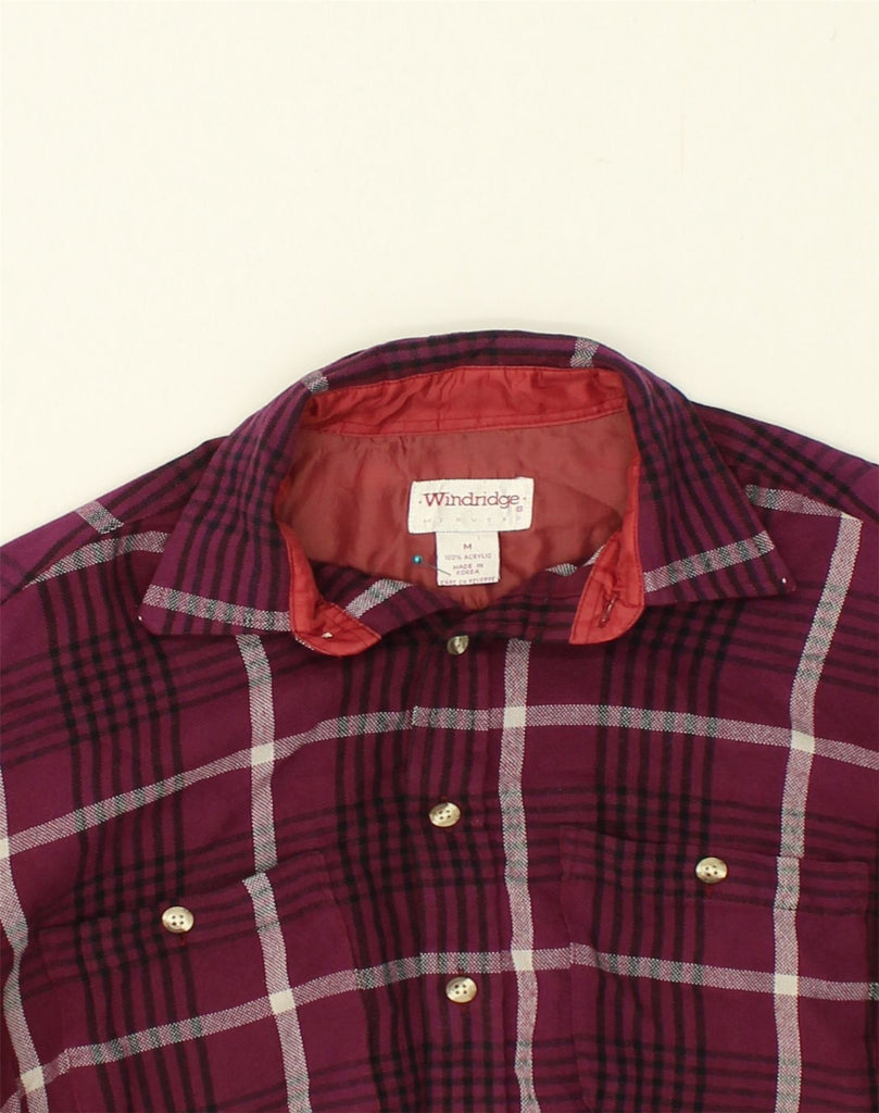 VINTAGE Mens Shirt Medium Purple Plaid Acrylic | Vintage Vintage | Thrift | Second-Hand Vintage | Used Clothing | Messina Hembry 