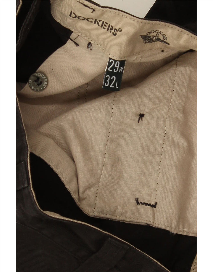Dockers Mens Straight Chino Trousers W29 L32 Black
