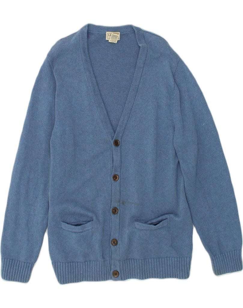 L.L.BEAN Mens Cardigan Sweater Large Blue Cotton | Vintage L.L.Bean | Thrift | Second-Hand L.L.Bean | Used Clothing | Messina Hembry 