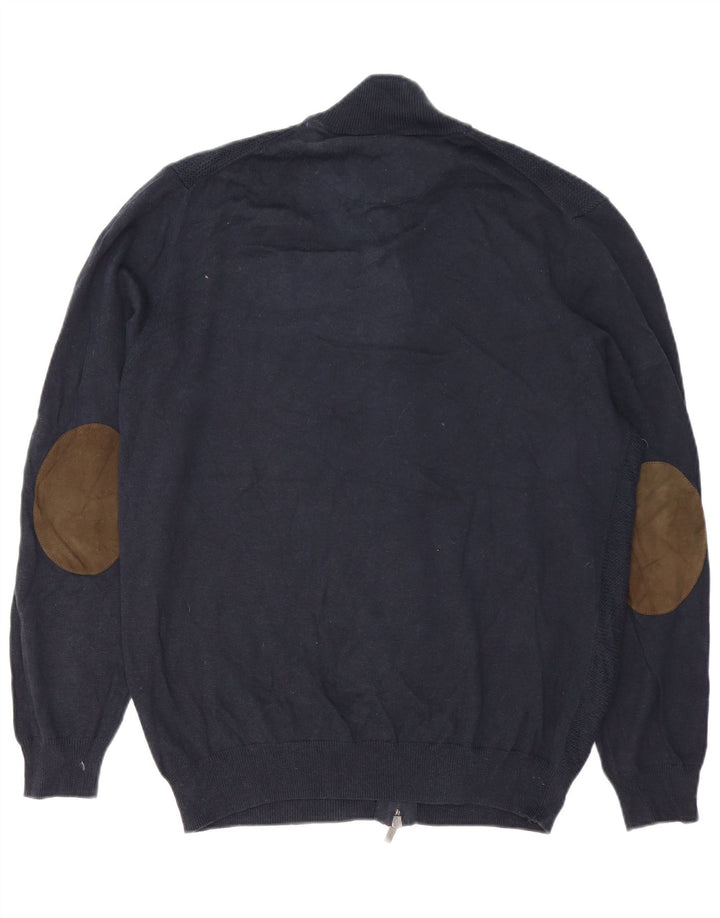 Massimo Dutti Mens Tracksuit Top Jacket 2XL Navy Blue Cotton