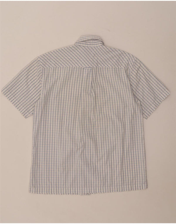Ben Sherman Mens Short Sleeve Shirt Medium Blue Check Cotton