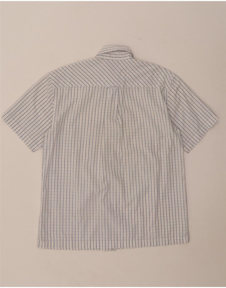 Ben Sherman Mens Short Sleeve Shirt Medium Blue Check Cotton