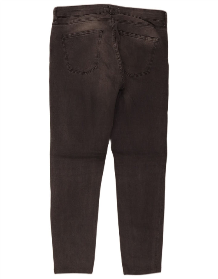 Zara Womens Cropped Jeans EU 40 Medium W30 L25 Grey Cotton
