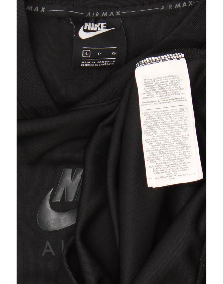 Nike Mens Graphic Sweatshirt Jumper Small Black Polyester