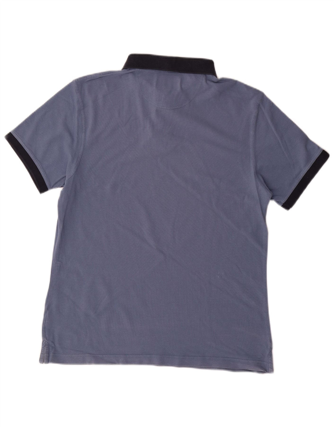 BARBOUR Mens Polo Shirt Large Blue Cotton