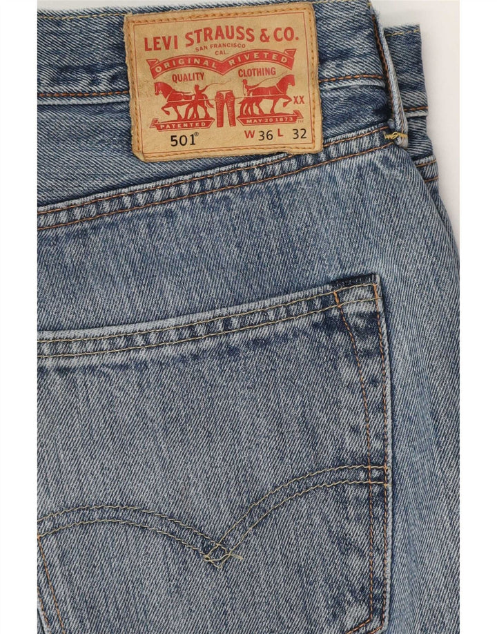 Levi's Mens 501 Straight Jeans W36 L32 Blue Cotton
