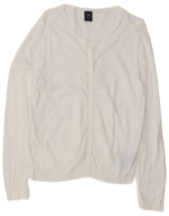 Gap Womens Cardigan Sweater UK 18 XL White Cotton
