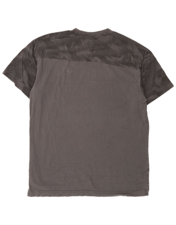 Puma Mens T-Shirt Top Large Grey Geometric Cotton