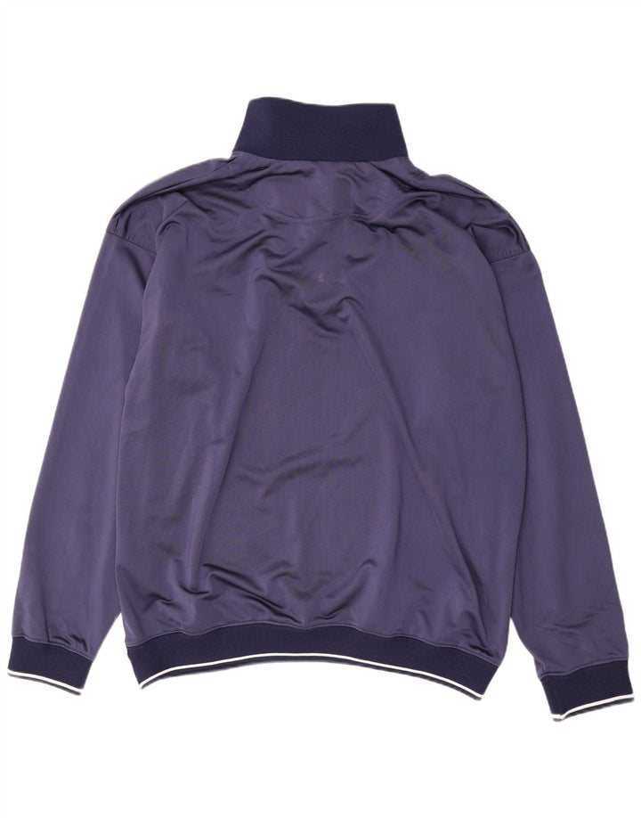 Kappa Mens Oversized Zip Neck Pullover Tracksuit Top Large Navy Blue