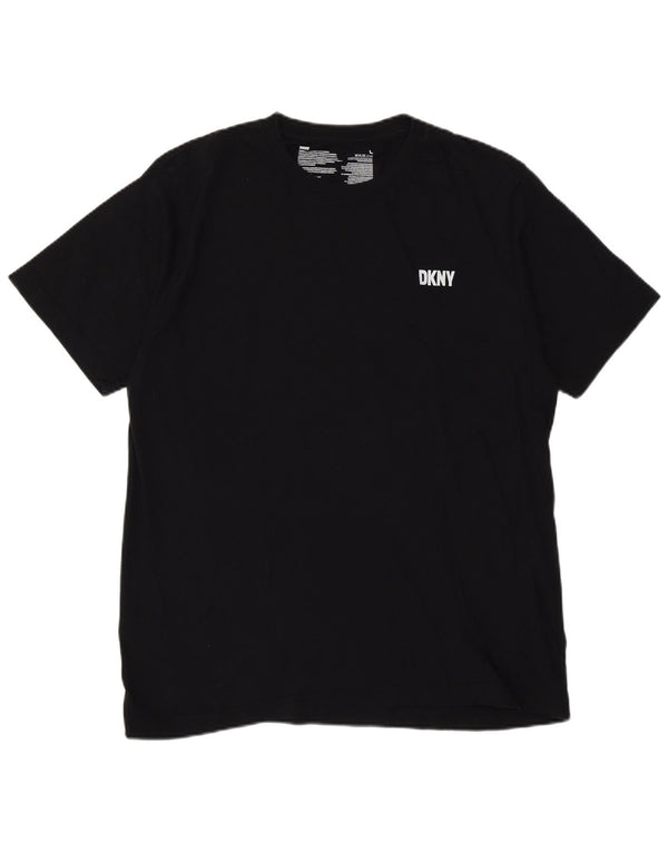 Dkny Mens T-Shirt Top Large Black Cotton
