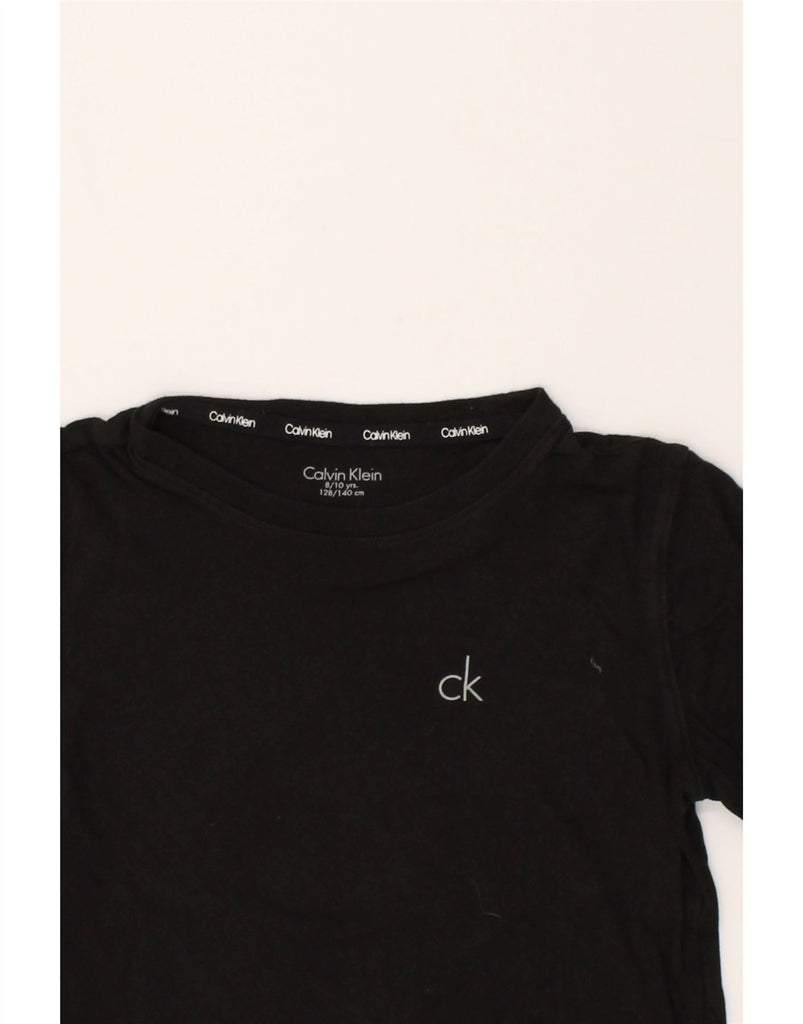 CALVIN KLEIN Boys T-Shirt Top 8-9 Years Black Cotton | Vintage Calvin Klein | Thrift | Second-Hand Calvin Klein | Used Clothing | Messina Hembry 