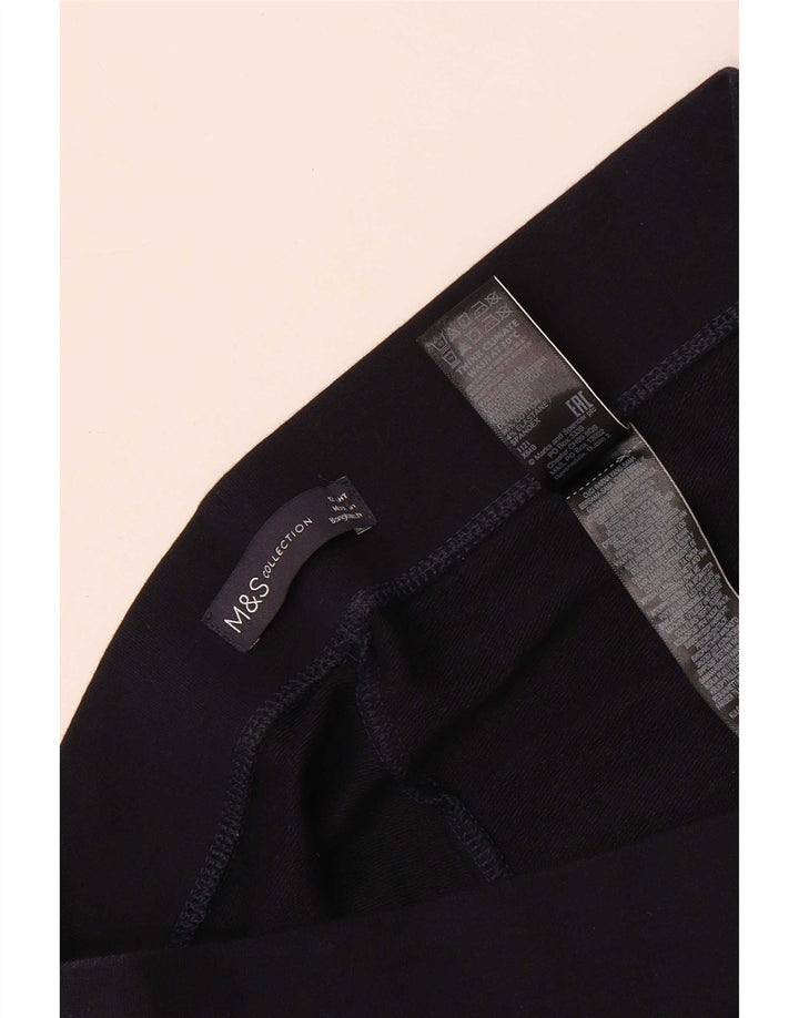 Marks & Spencer Womens Tracksuit Trousers UK 12 Medium Navy Blue Cotton