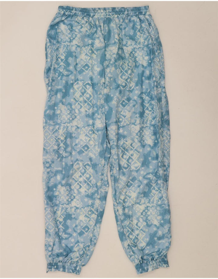 Vintage Mens Full Tracksuit Large Blue Geometric Nylon