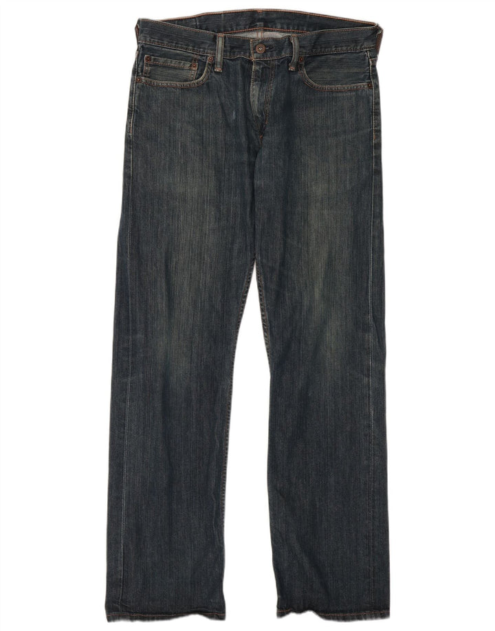 Levi's Mens 514 Straight Jeans W34 L32 Navy Blue Cotton