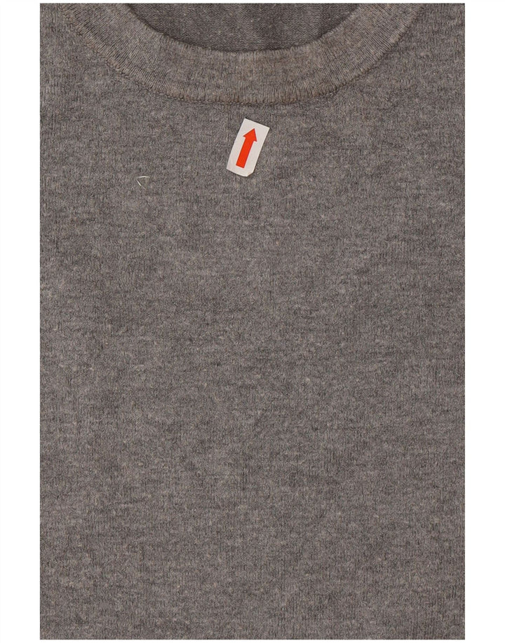 Zara Womens Crew Neck Jumper Sweater UK 14 Large Grey