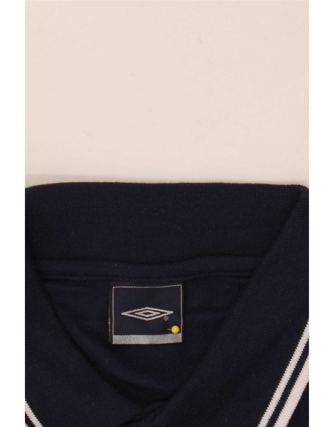 Umbro Mens Polo Shirt Medium Navy Blue Polyester