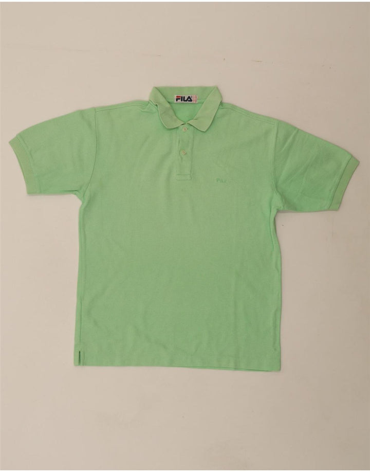 FILA Mens Polo Shirt IT 46 Small Green Vintage Fila and Second-Hand Fila from Messina Hembry 